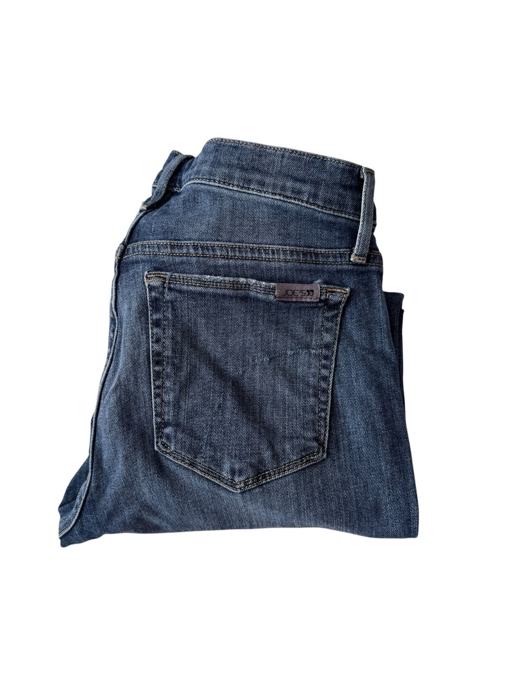 Joe’s Jeans Mid Rise Ankle Cuffed Straight Leg Stretch Jeans Silver Lake Was